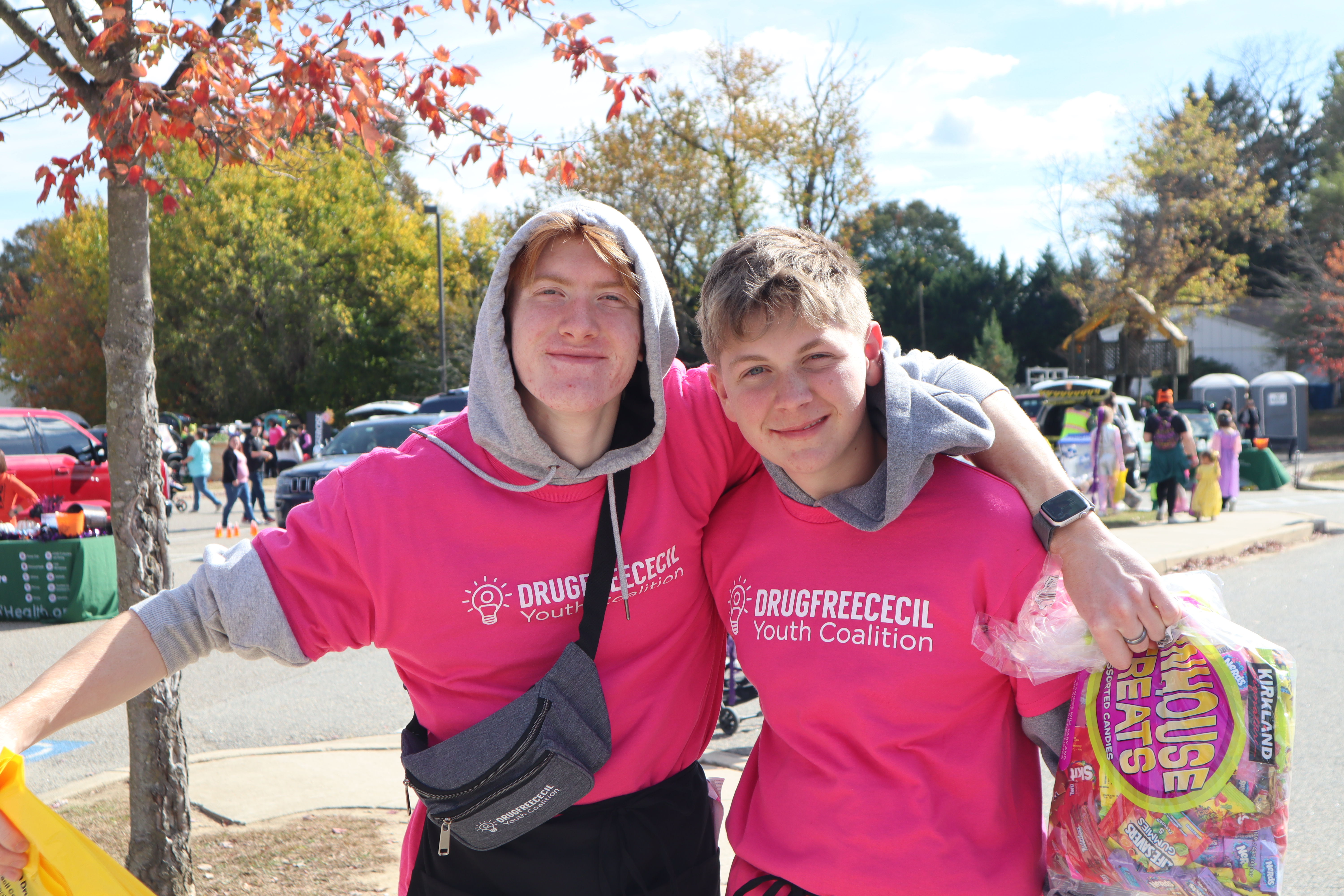 Drug Free Cecil works at the annual Drug Take Back Trunk or Treat event.
