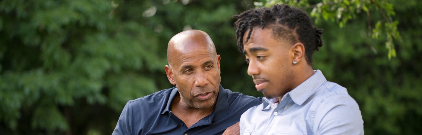 father and son talk