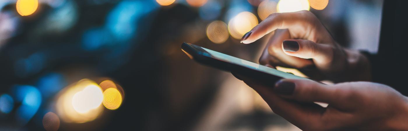 Woman uses a phone