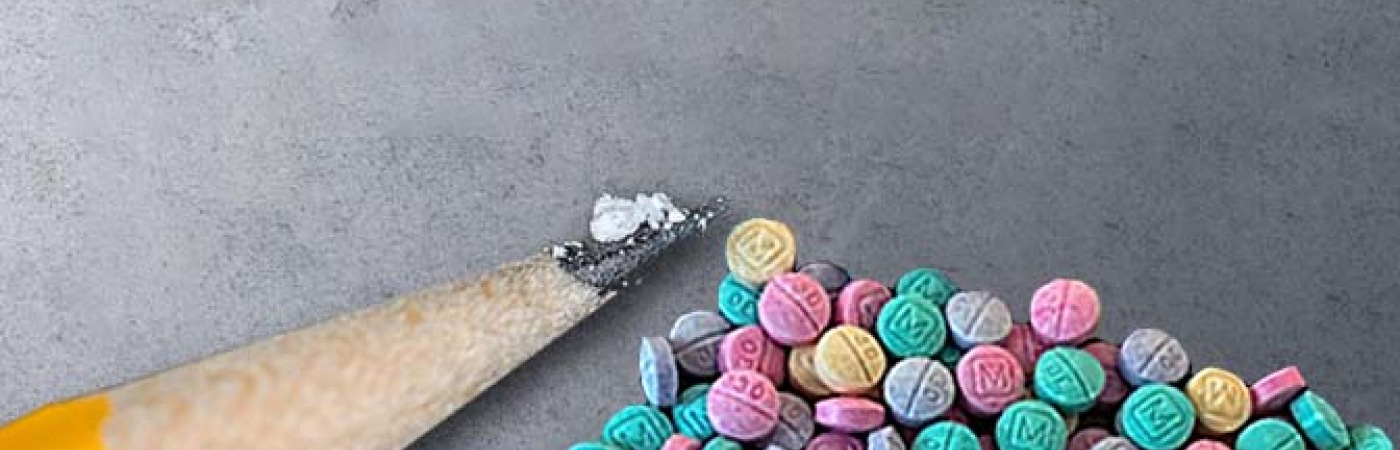 Fentanyl pencil and rainbow pills