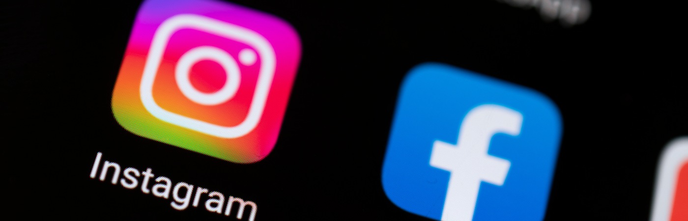 Instagram and Facebook app logos
