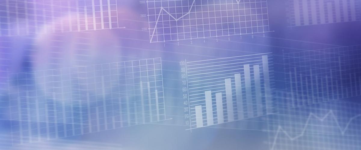 stock photo of unlabeled graphs and charts