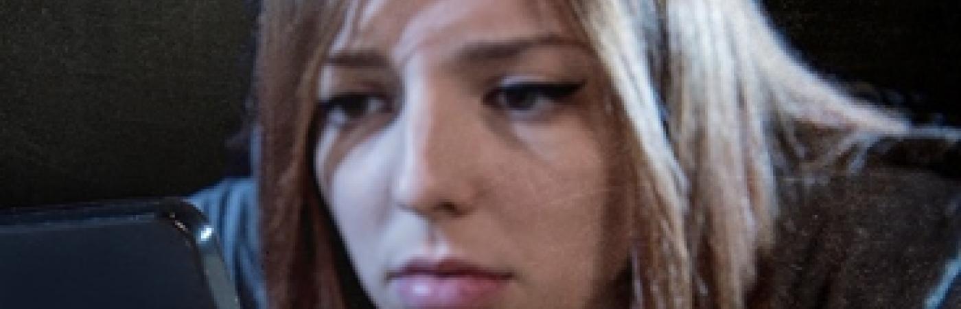 teen girl on cell phone
