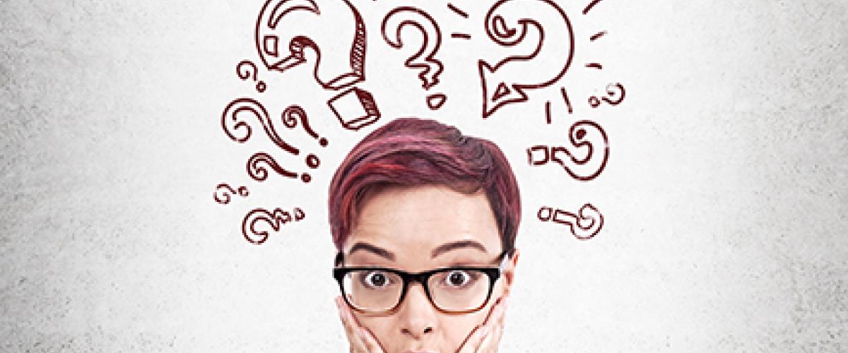 graphic: teen surrounded by question mark drawings