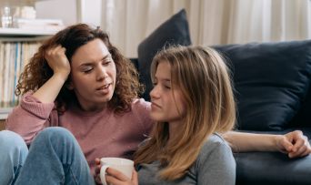 Mom Talking With Daughter