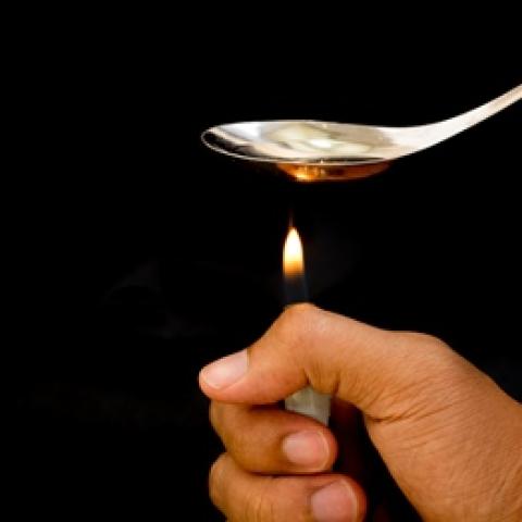drugs and spoon