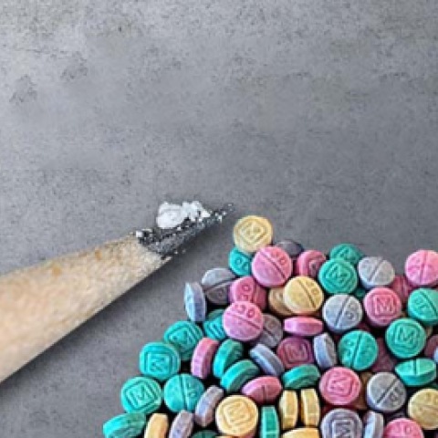 Fentanyl pencil and rainbow pills