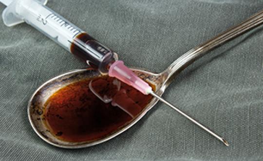 heroin in spoon
