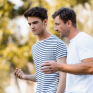 Father talks to teen son