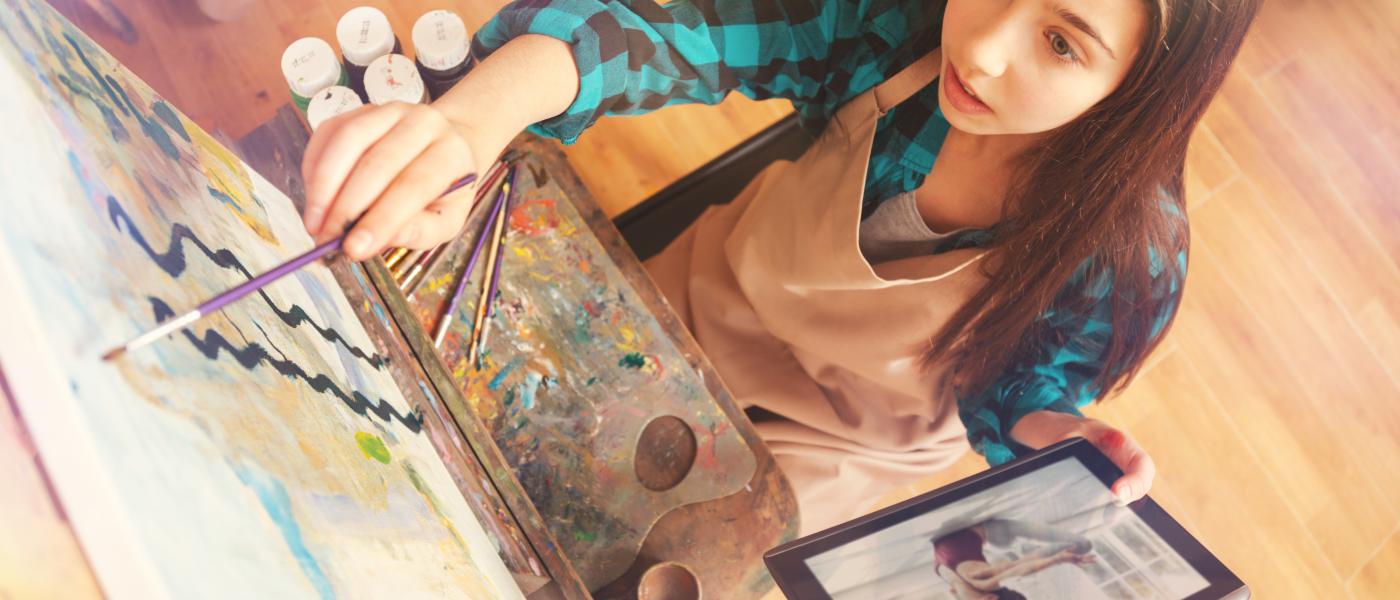 teen painting