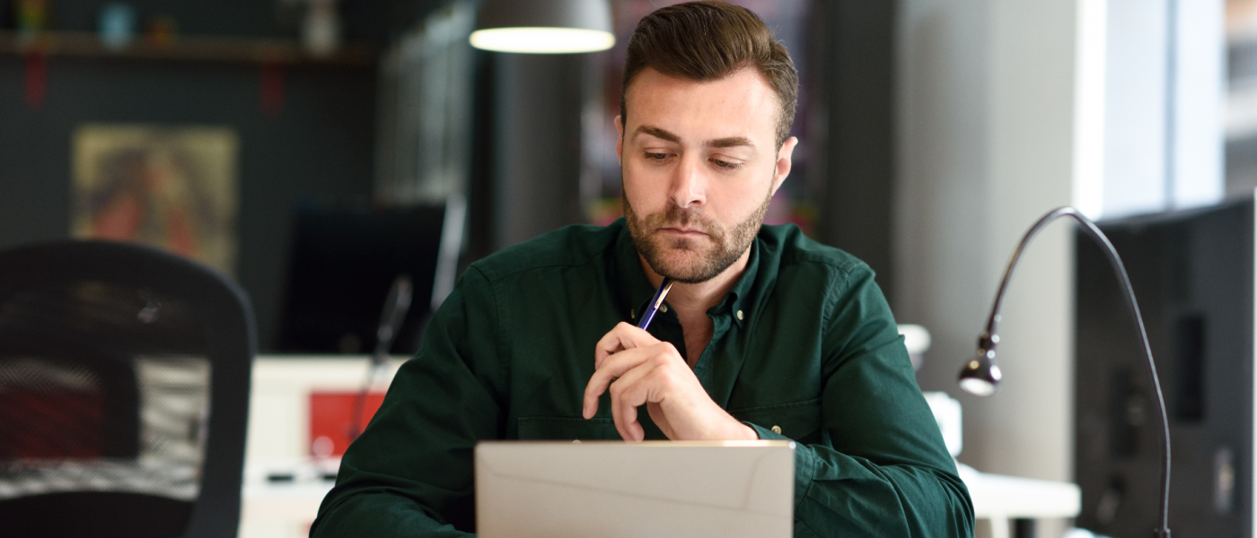 Man with computer