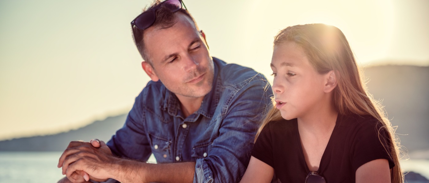 Father and daughter talk