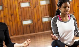 teens doing yoga