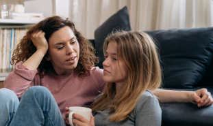 Mom Talking With Daughter