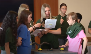 Fairfield High School student conducts summit (Photo credit: YouTube/WCPO 9)