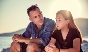 Father and daughter talk