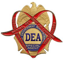 red ribbon promotional badge