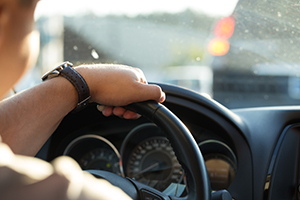 man driving