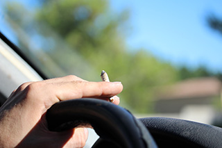 marijuana and steering wheel