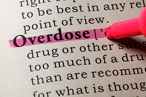 "overdose" highlighted in the dictionary