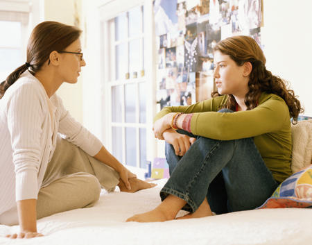 Be Honest and Direct Mother talking to teen daughter